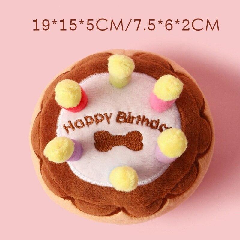 Birthday Candle Cake Dog Bite Resistant Plush Toy - Lovepawz