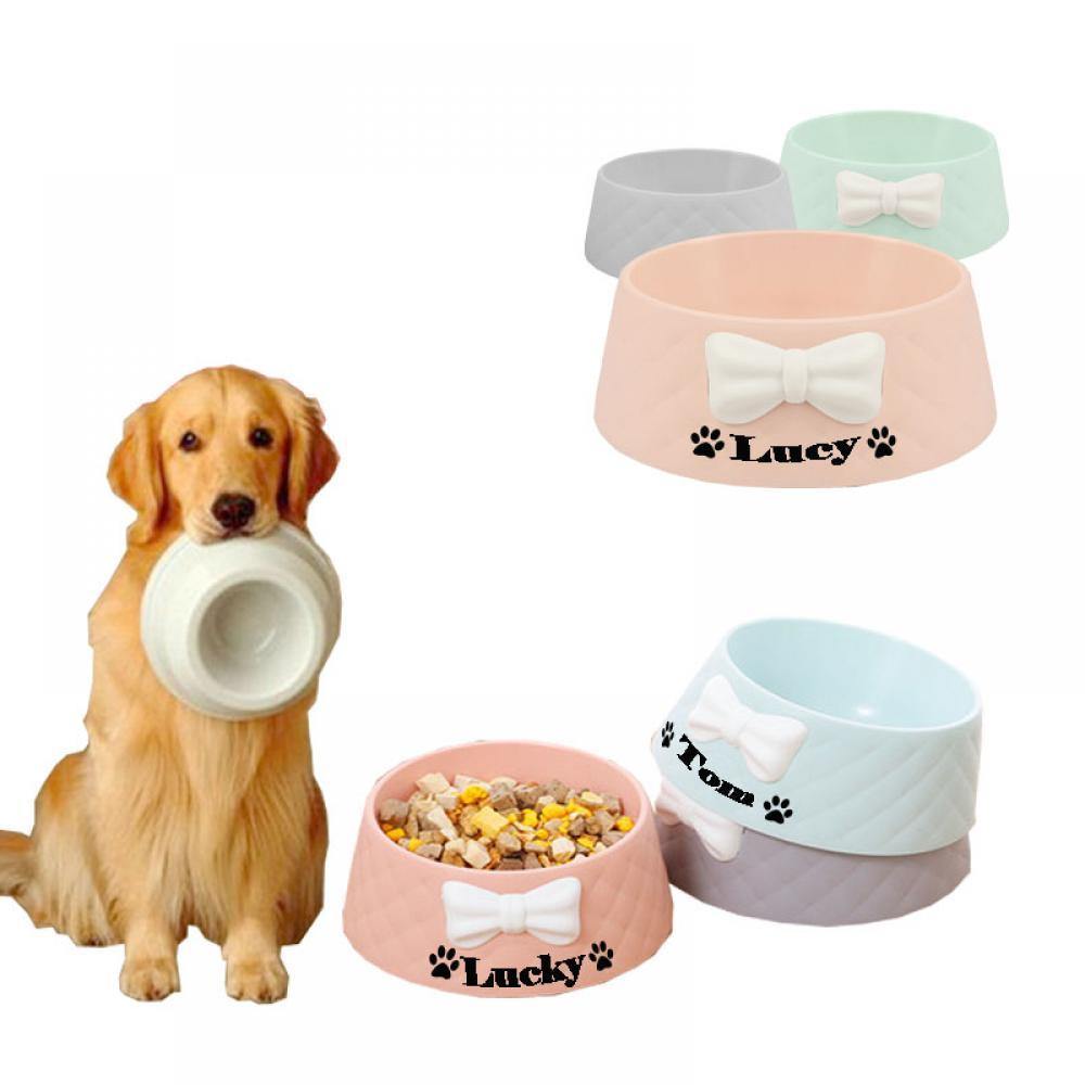 Custom Bowknot Pet Bowl - Lovepawz