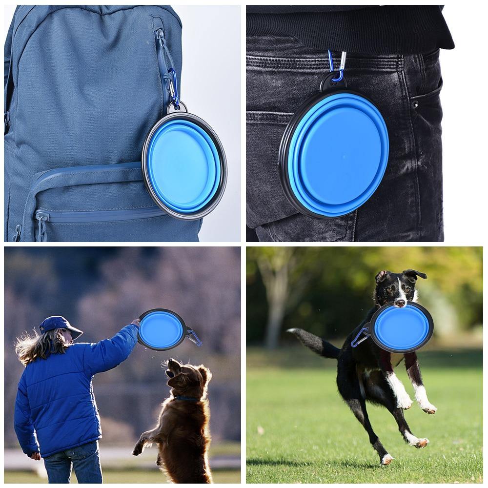 Collapsible Silicone Folding Travel Bowl - Lovepawz