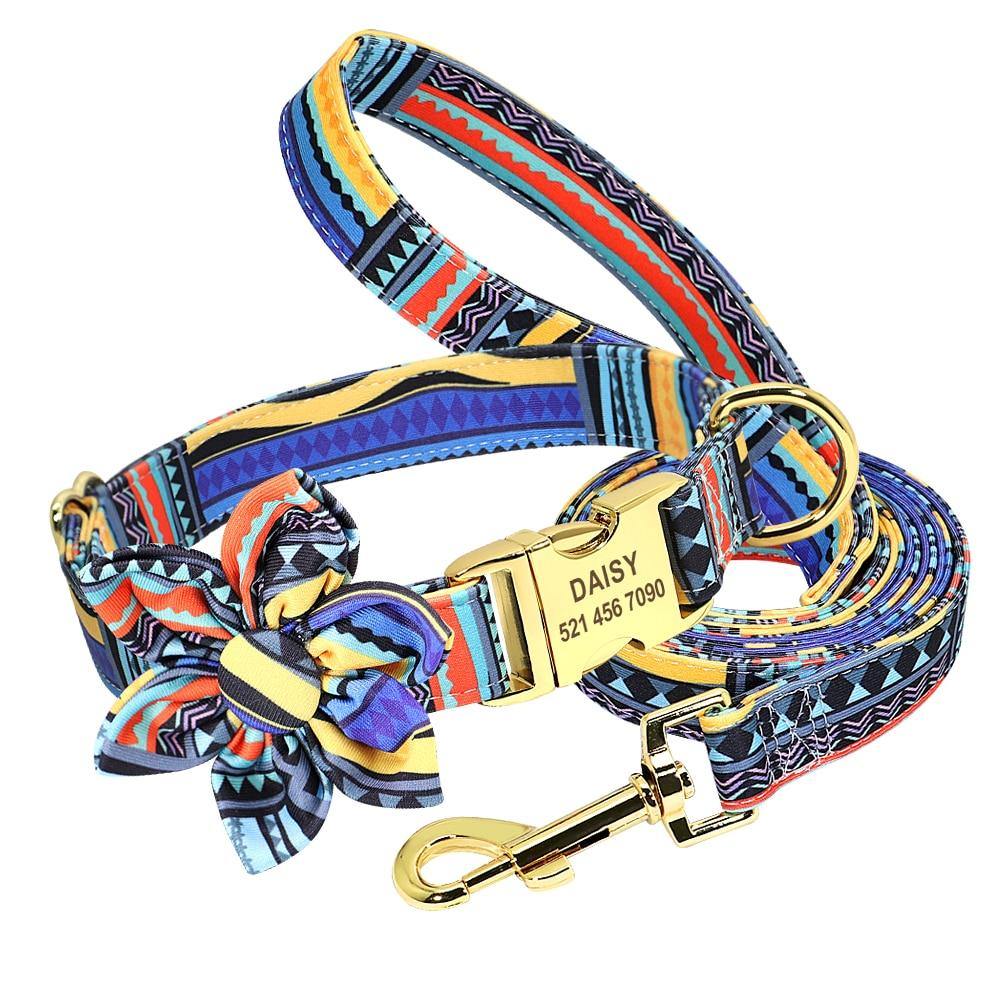 Personalized Artful Bow Collar - Lovepawz
