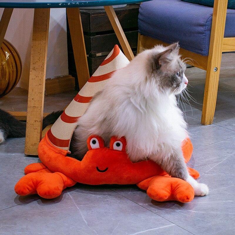 Cute Crab Turtle Sea Cat Enclosed House Bed - Lovepawz