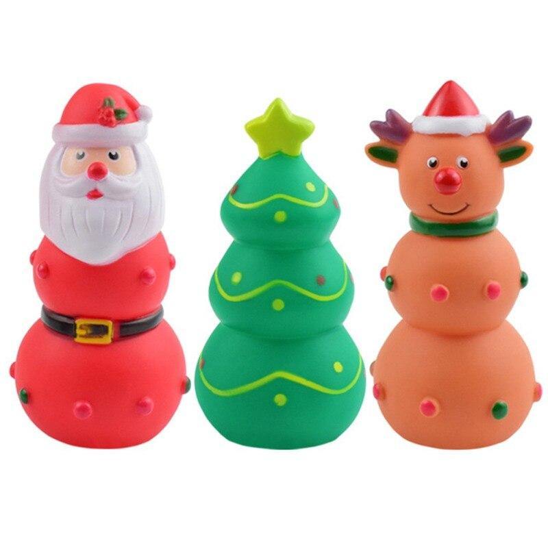 Christmas Dog Squeaky Rubber Play Toy - Lovepawz