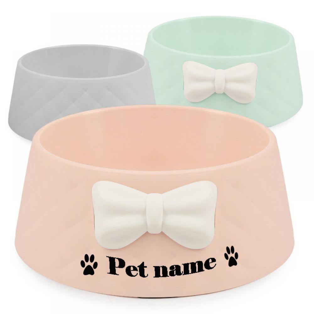 Custom Bowknot Pet Bowl - Lovepawz