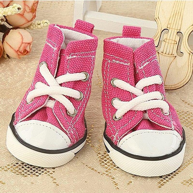 Denim Laces Dog Puppy Sneaker Canvas Shoes - Lovepawz