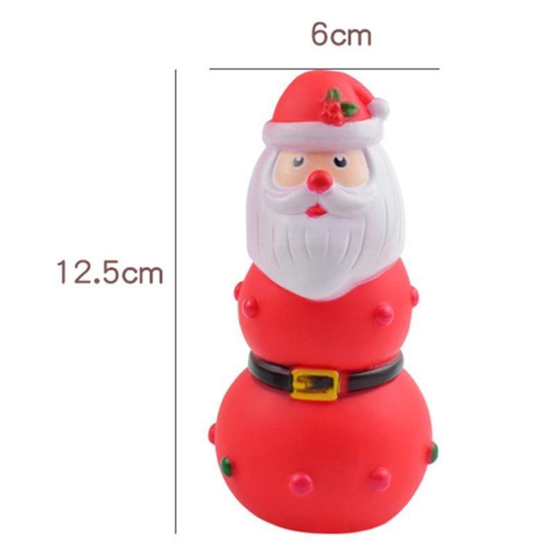 Christmas Dog Squeaky Rubber Play Toy - Lovepawz