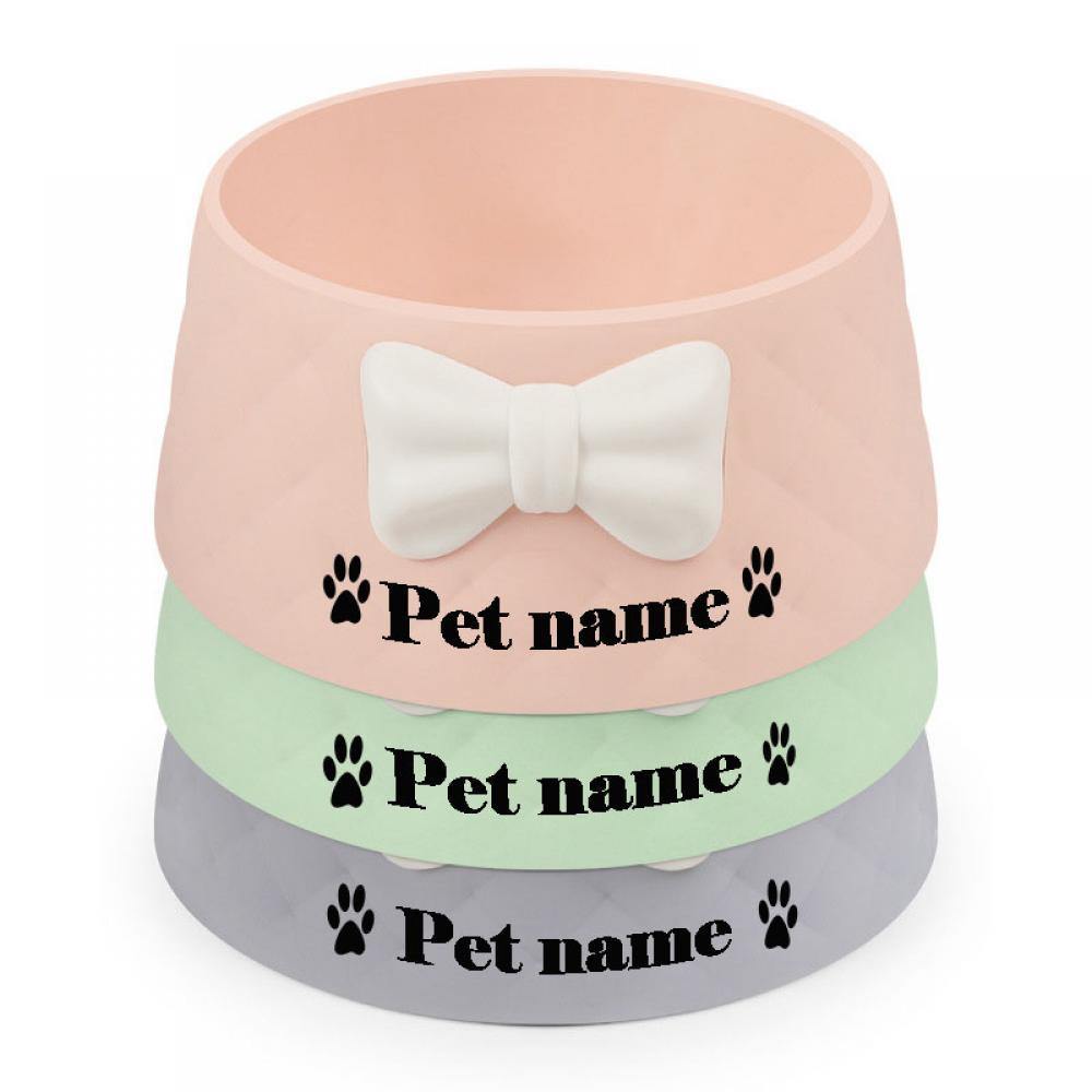 Custom Bowknot Pet Bowl - Lovepawz