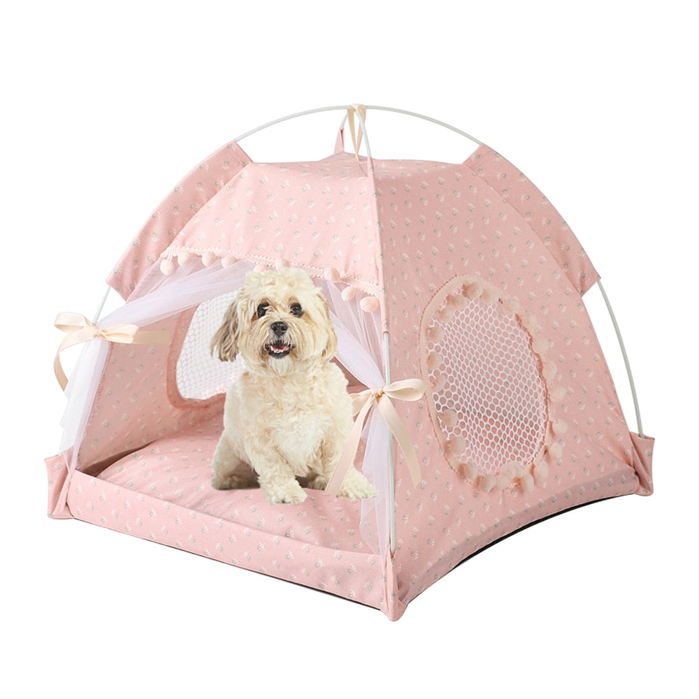 Portable Dog Pet Enclosed Indoor Tent House Bed - Lovepawz
