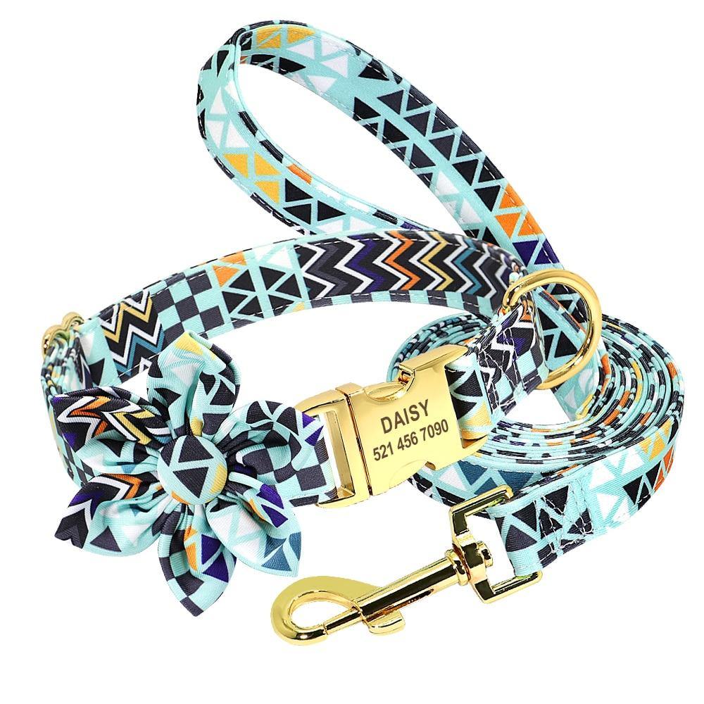 Personalized Artful Bow Collar - Lovepawz
