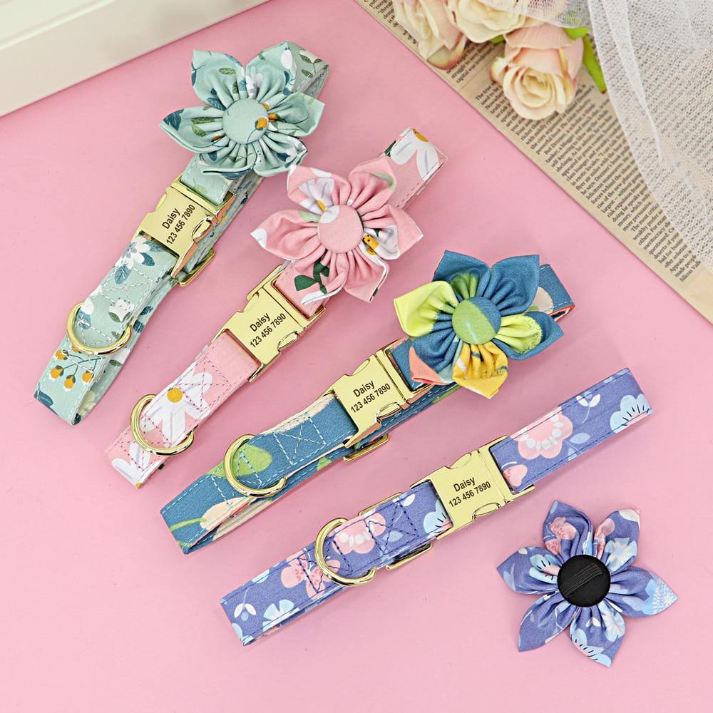 FlowerBow Personalized Collar - Lovepawz