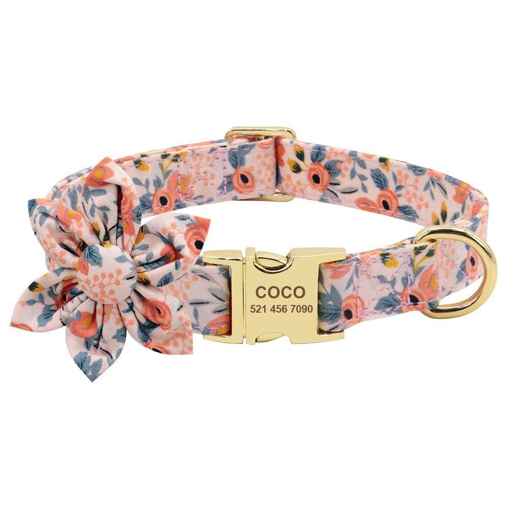 FlowerBow Personalized Collar - Lovepawz