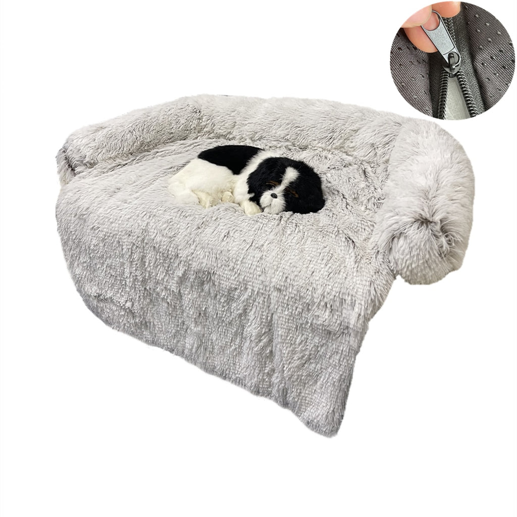 Washable Pet Sofa Couch Dog Bed Calming Blanket Bed - Lovepawz