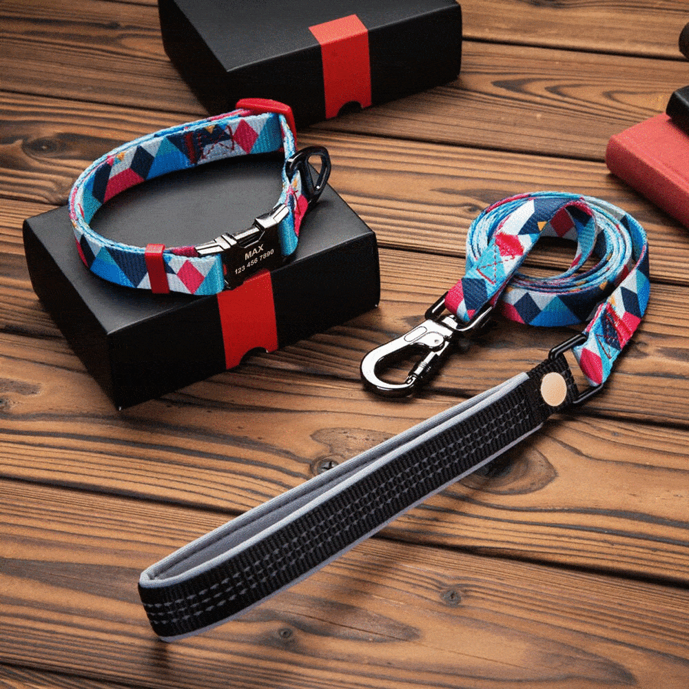 Personalized Cuban Leash Set - Lovepawz