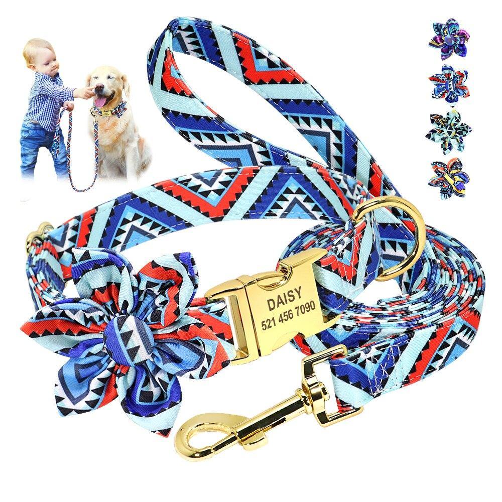 Personalized Artful Bow Collar - Lovepawz