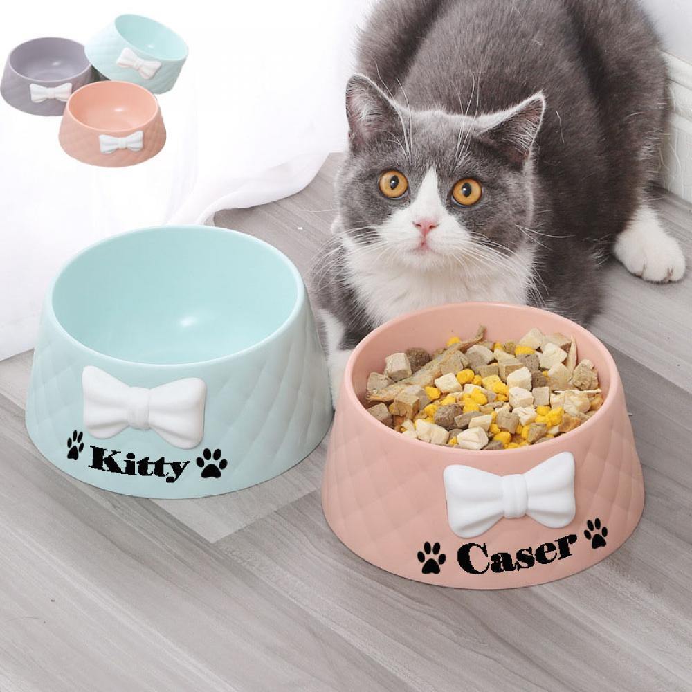 Custom Bowknot Pet Bowl - Lovepawz