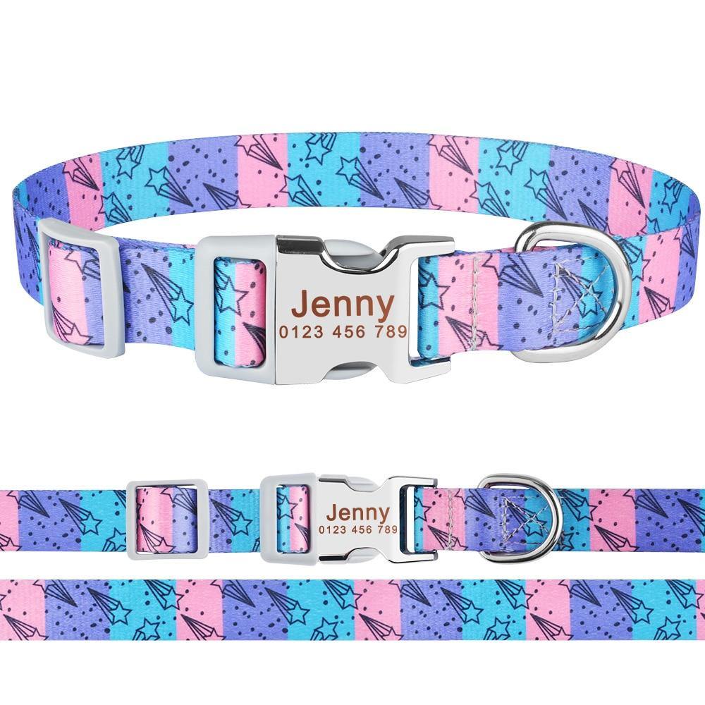 Floral Engraved Dog Collar - Lovepawz