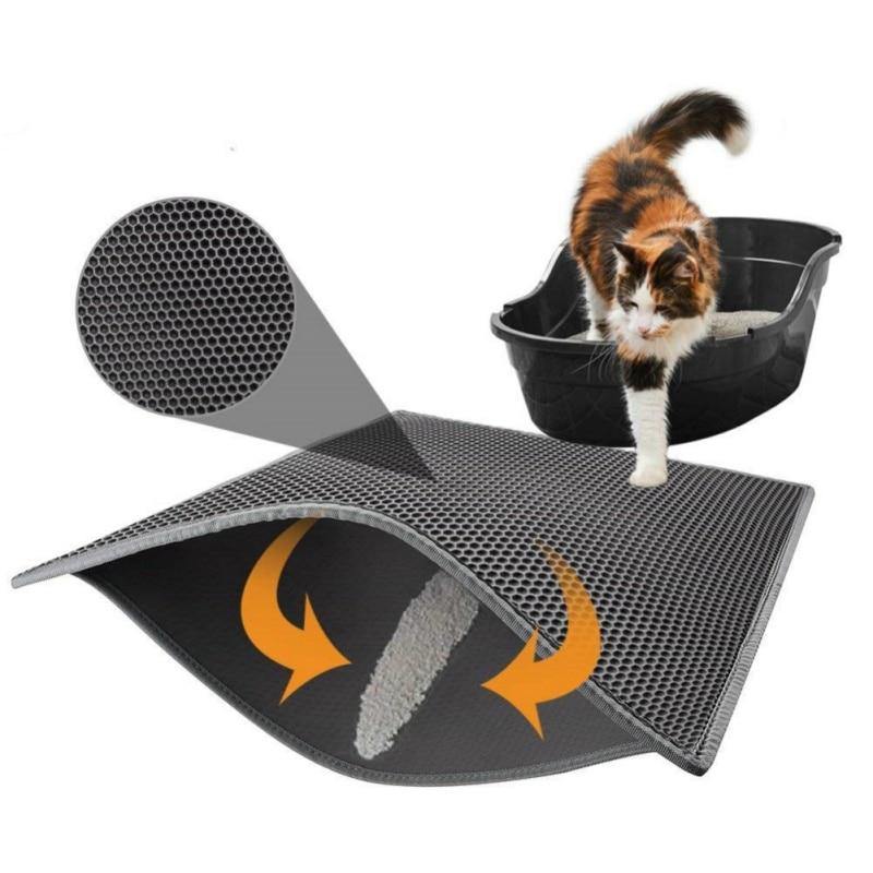 Waterproof Litter Collecting Easy Clean Cat Litter Mat No More Mess 