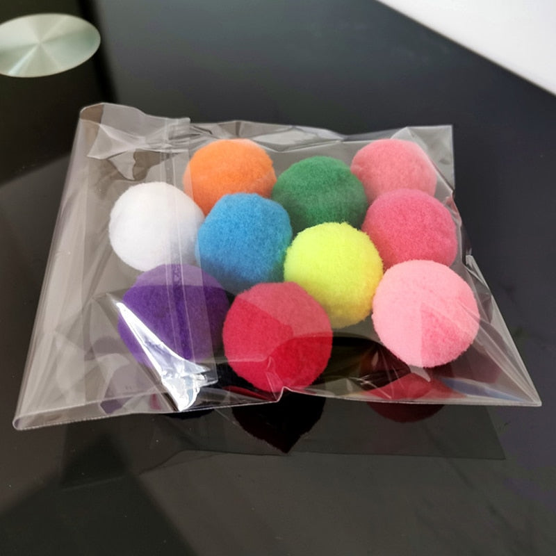 Cute Colorful Stretchy Plush Ball Cat Kitten Toy - Lovepawz