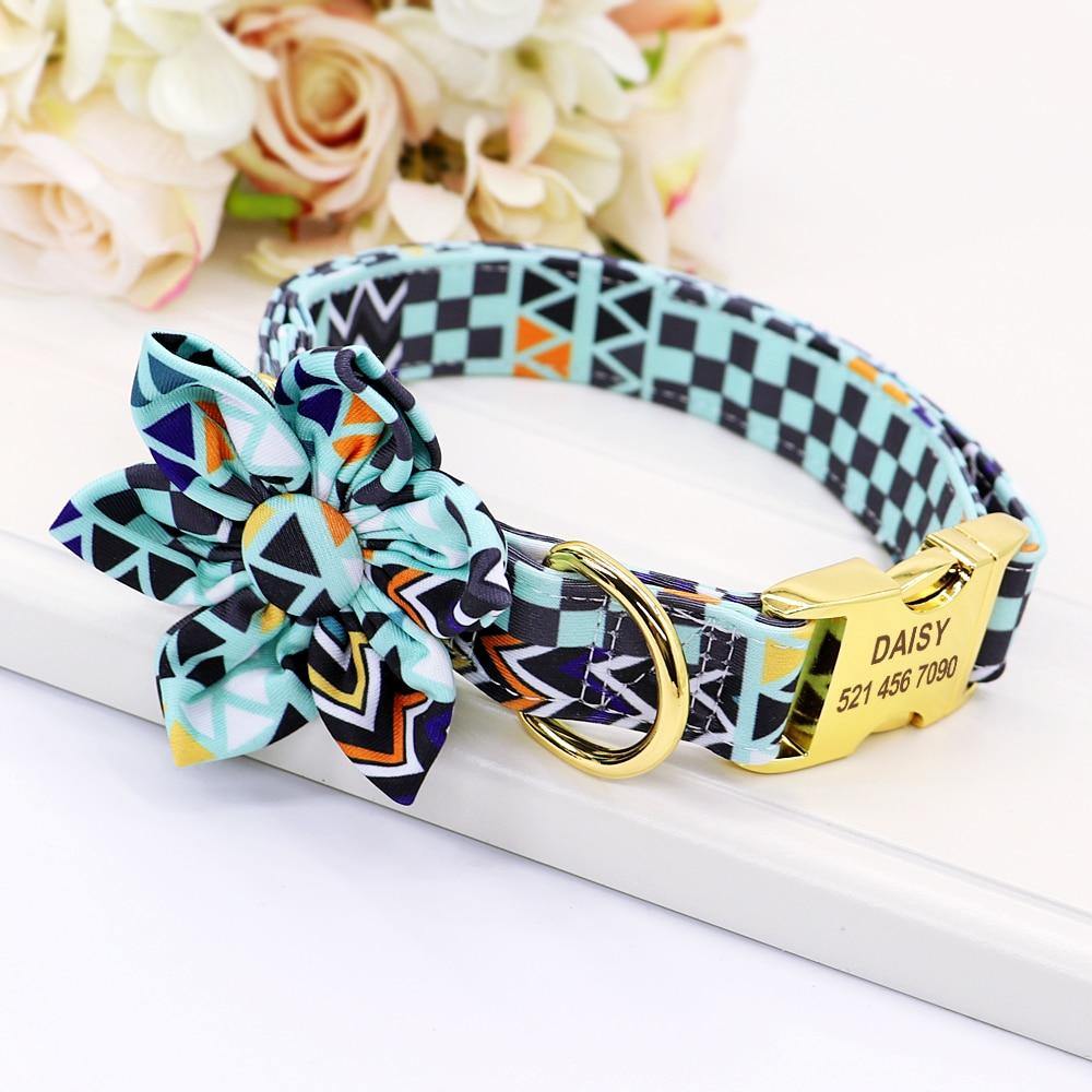 Personalized Artful Bow Collar - Lovepawz
