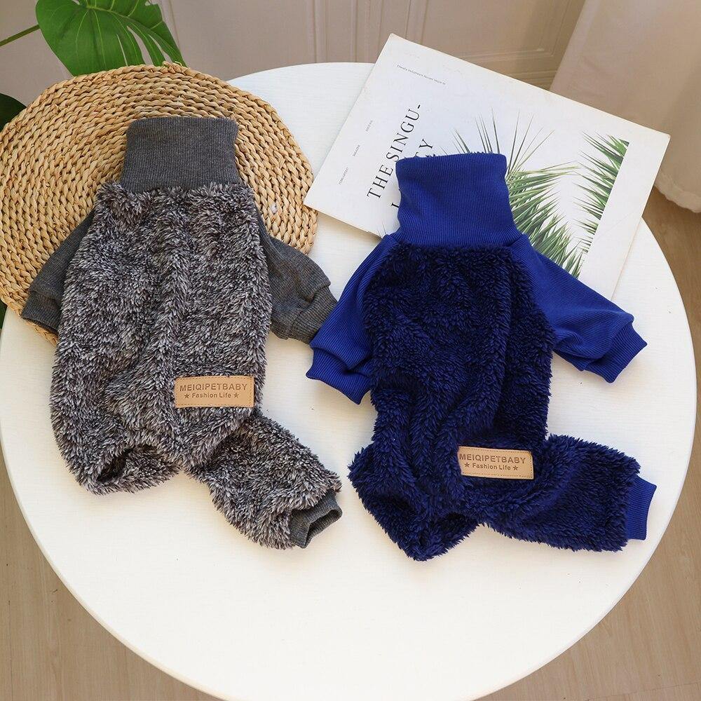 Dog Warm Sweater Jumpsuit Clothing Outfit - Lovepawz