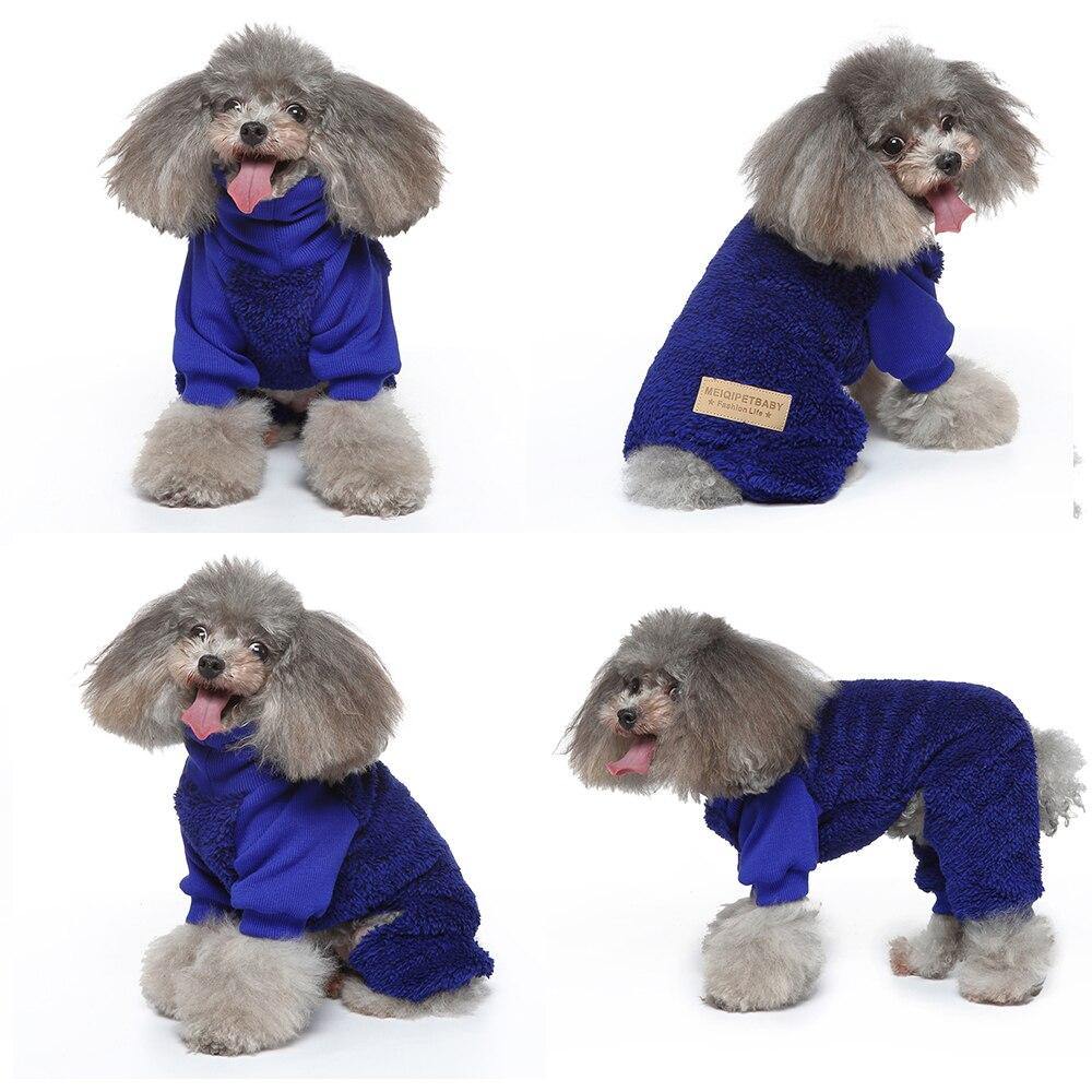 Dog Warm Sweater Jumpsuit Clothing Outfit - Lovepawz