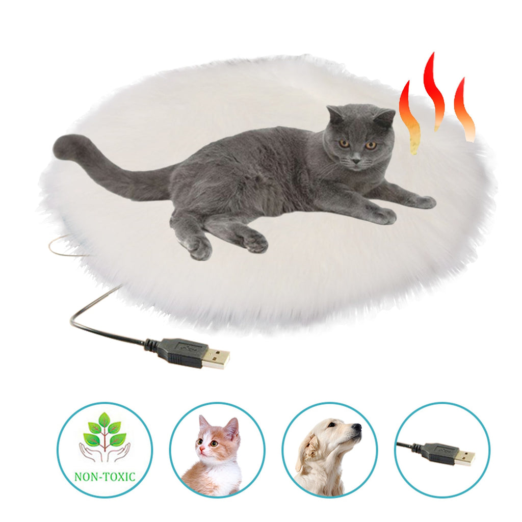 Dog Heating Plush Electric Temperature Pet Pad - Lovepawz