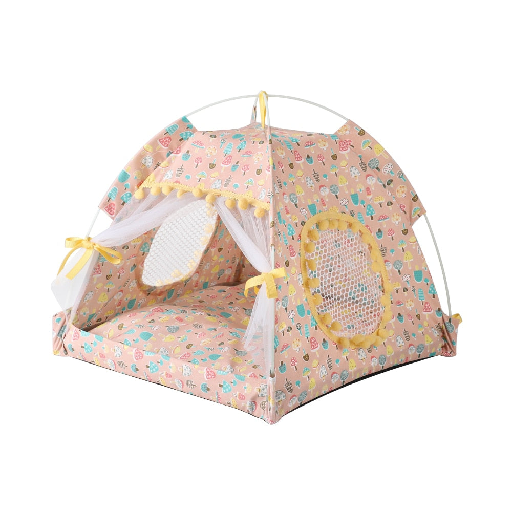 Portable Dog Pet Enclosed Indoor Tent House Bed - Lovepawz