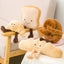 Dog Toy Plush Squeaky Toy Toast Croissant Interactive Pet Cute Toy - Lovepawz