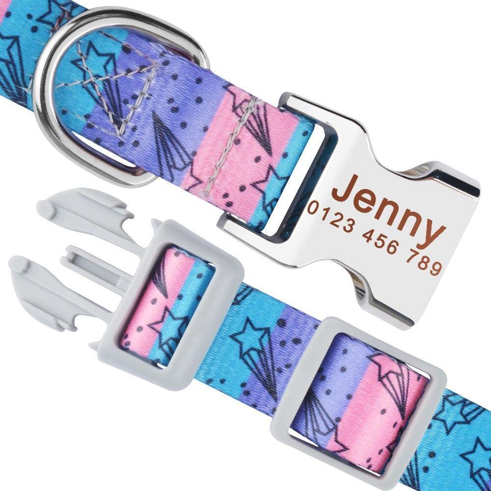 Floral Engraved Dog Collar - Lovepawz