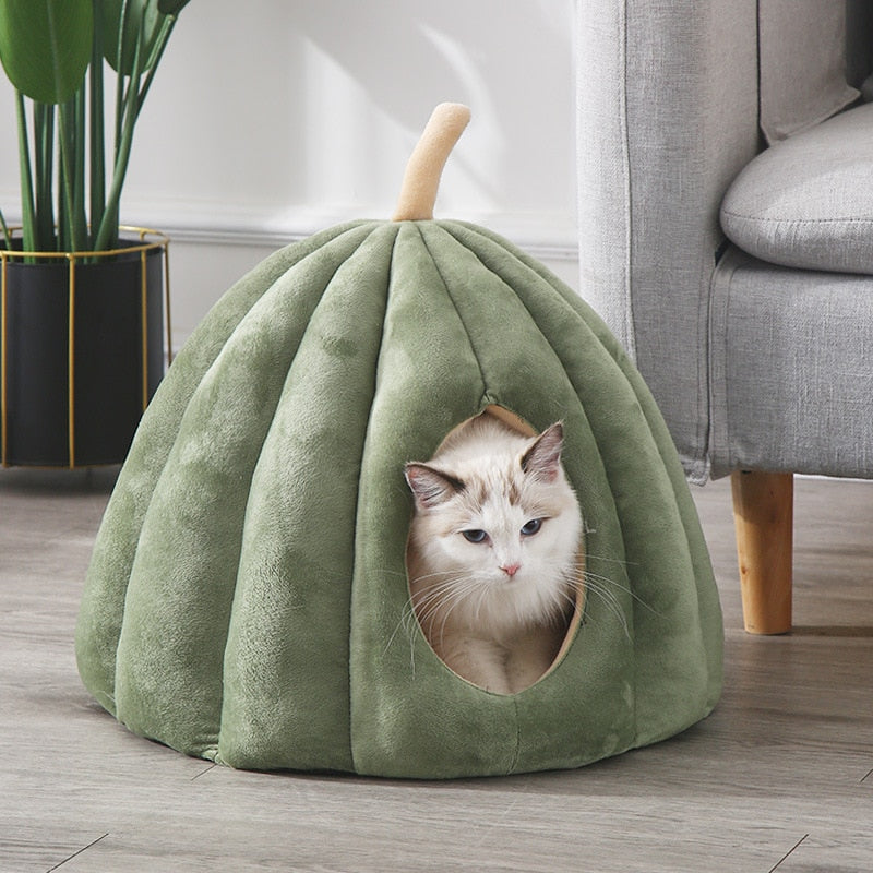 Cute Pumpkin Cat Nest House - Lovepawz