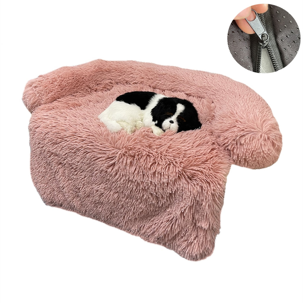 Washable Pet Sofa Couch Dog Bed Calming Blanket Bed - Lovepawz