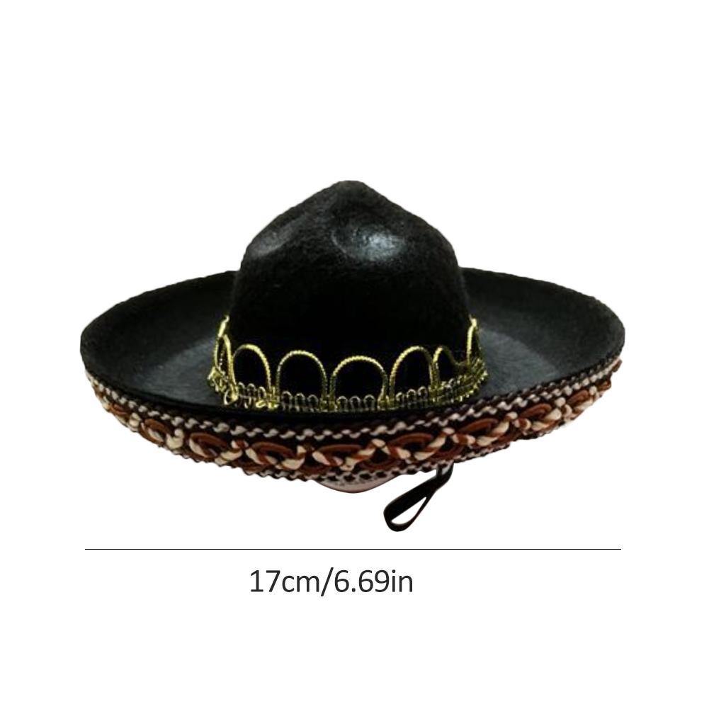 Mexican Themed Sombrero Dog Styled PomPom Hat - Lovepawz
