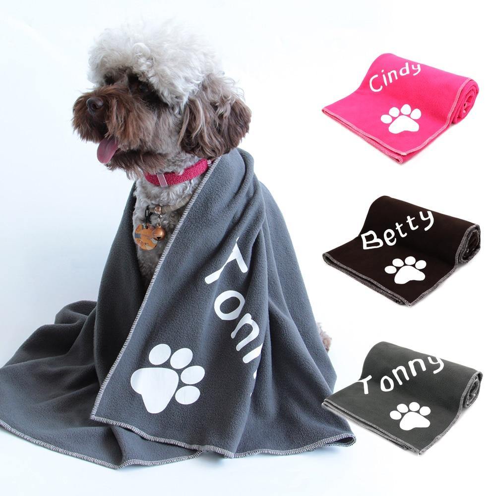 Personalized Custom Fleece Pet Sleeping Dog Blanket Towel - Lovepawz