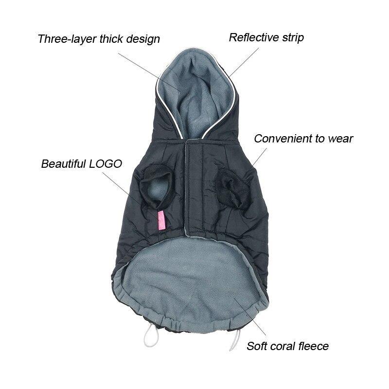 Waterproof Dog Winter Fleece Jacket - Lovepawz