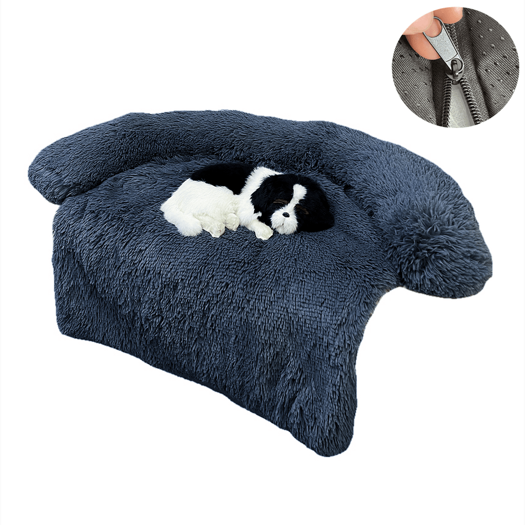 Washable Pet Sofa Couch Dog Bed Calming Blanket Bed - Lovepawz