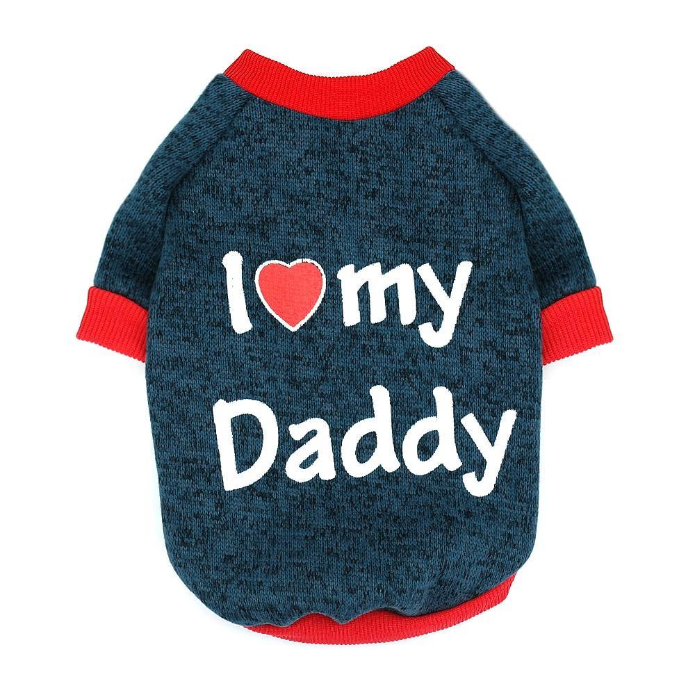 "I Love My Daddy/Mommy" Dog Autumn Sweatshirt - Lovepawz
