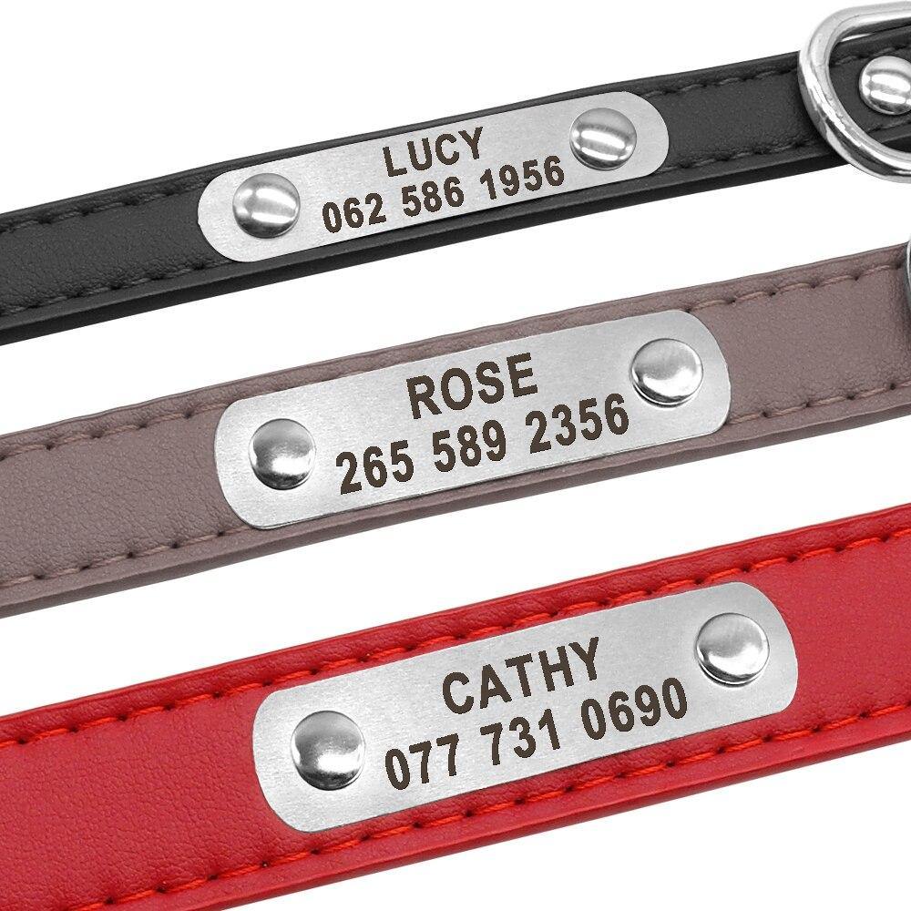 Personalized PU Leather Dog Collar - Lovepawz