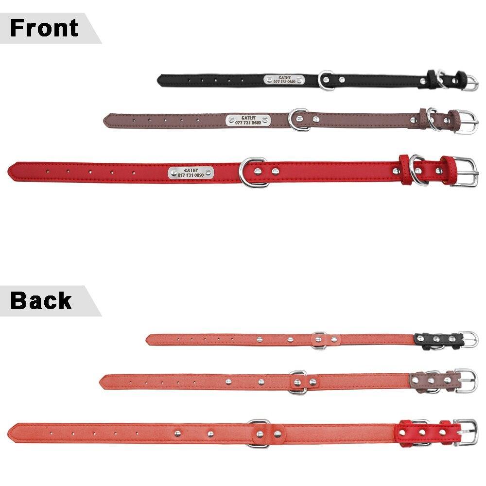 Personalized PU Leather Dog Collar - Lovepawz