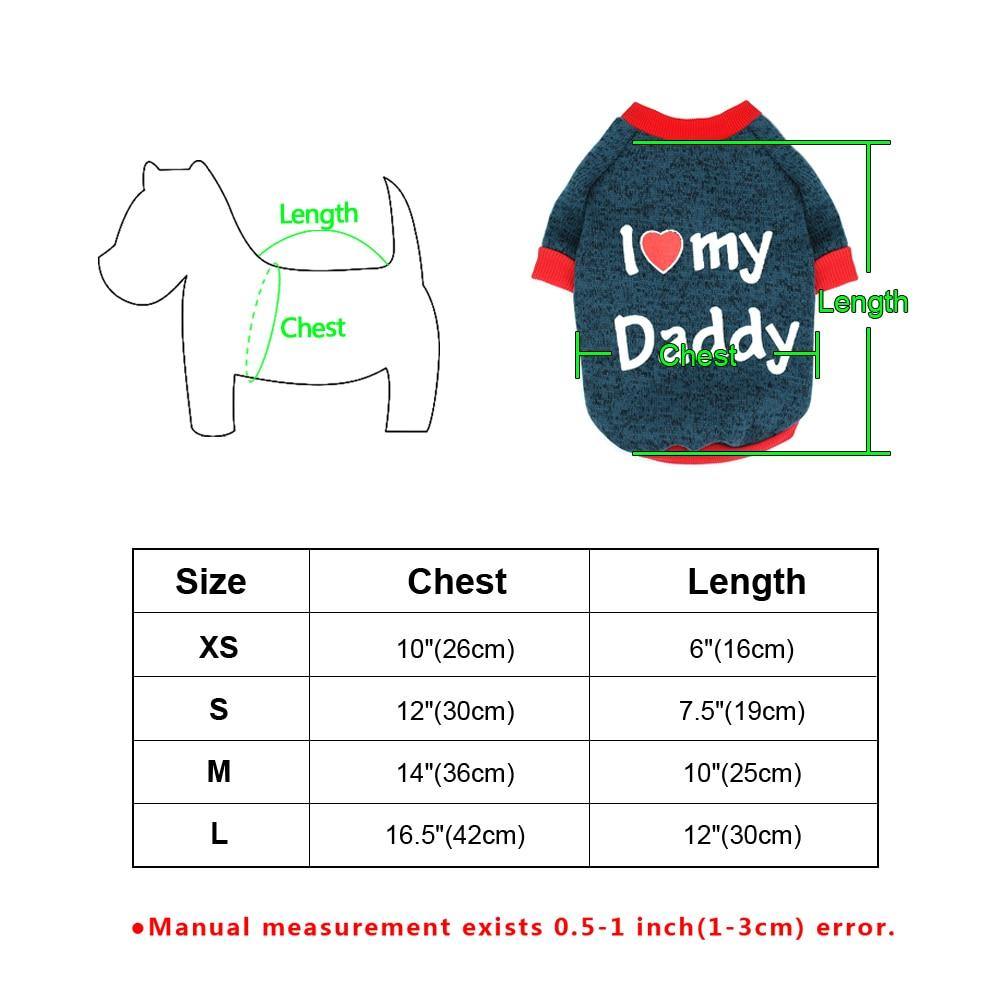 "I Love My Daddy/Mommy" Dog Autumn Sweatshirt - Lovepawz
