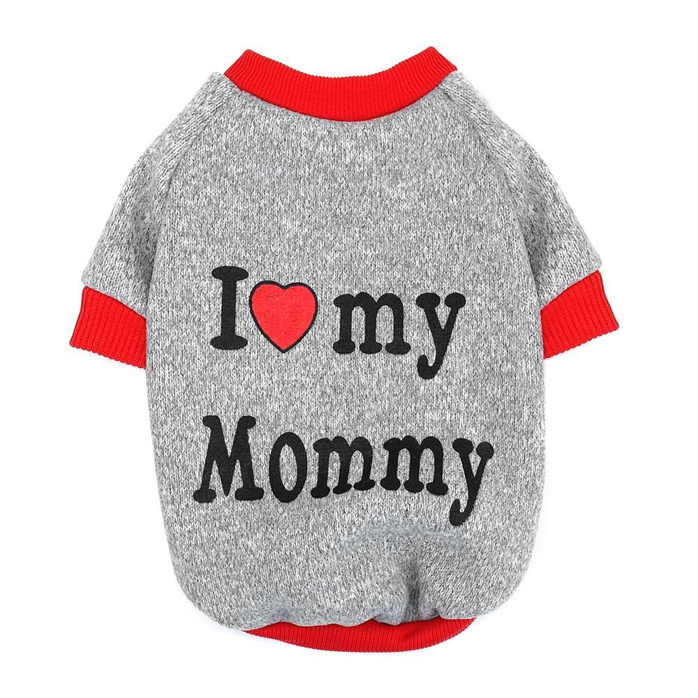 "I Love My Daddy/Mommy" Dog Autumn Sweatshirt - Lovepawz