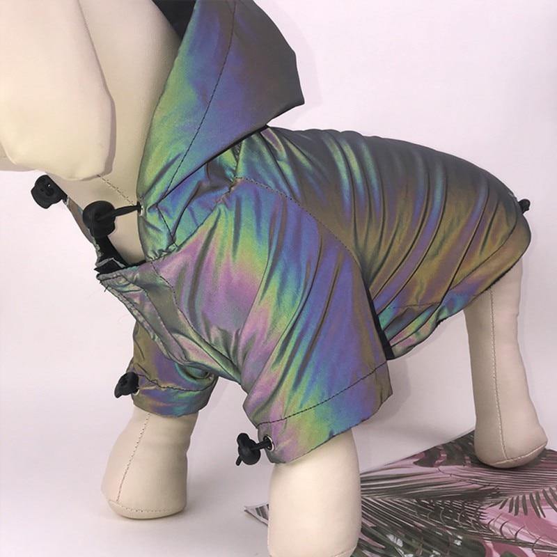 Flashy Glossy Dog Hoodie Waterproof Jacket - Lovepawz