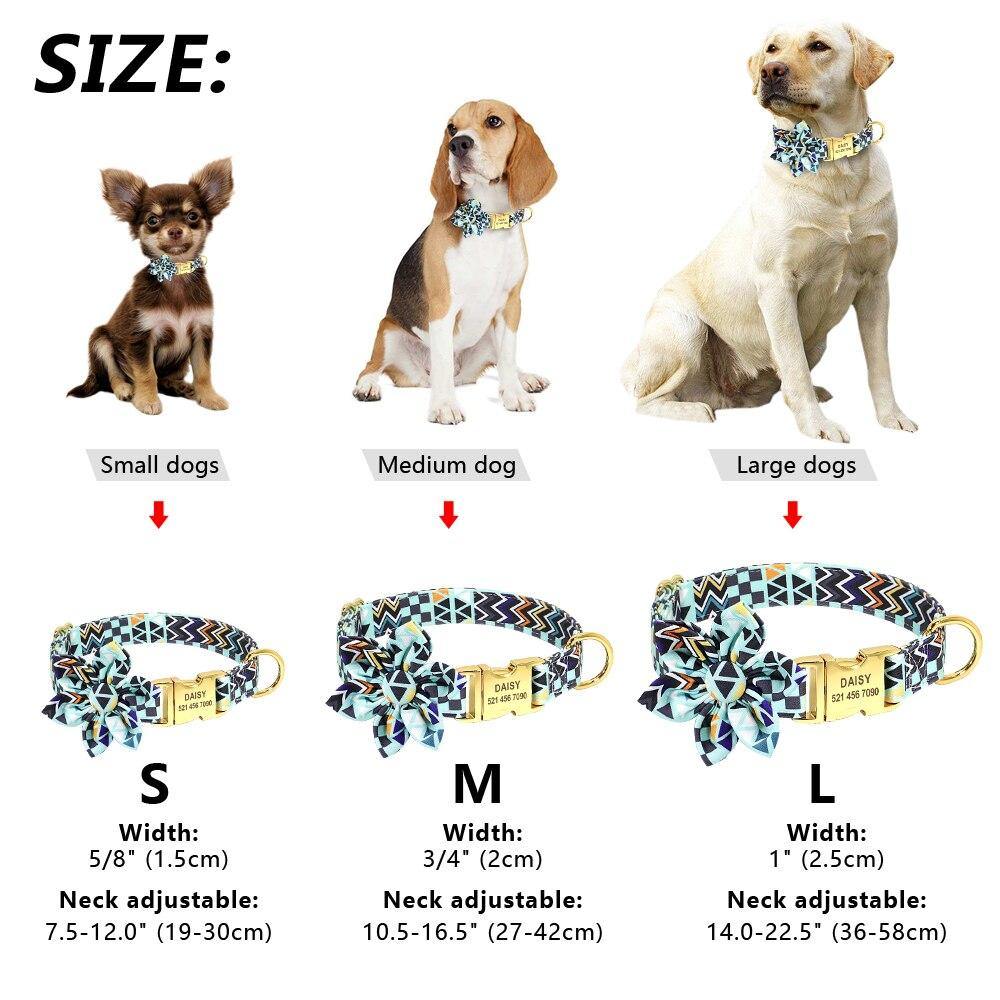Personalized Artful Bow Collar - Lovepawz