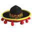 Mexican Themed Sombrero Dog Styled PomPom Hat - Lovepawz