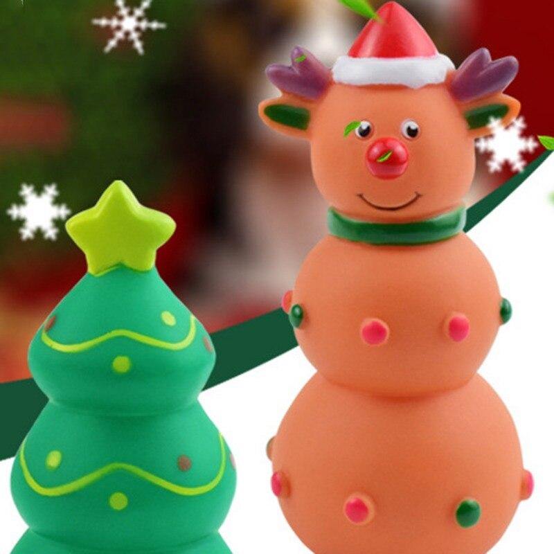 Christmas Dog Squeaky Rubber Play Toy - Lovepawz
