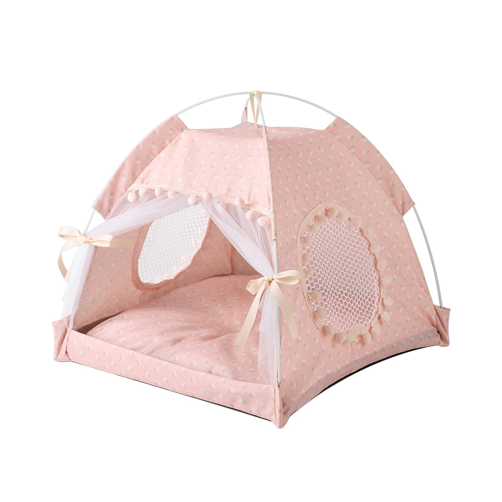 Portable Dog Pet Enclosed Indoor Tent House Bed - Lovepawz