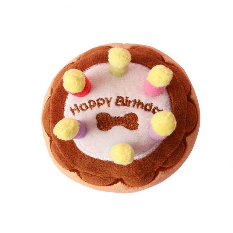 Birthday Candle Cake Dog Bite Resistant Plush Toy - Lovepawz