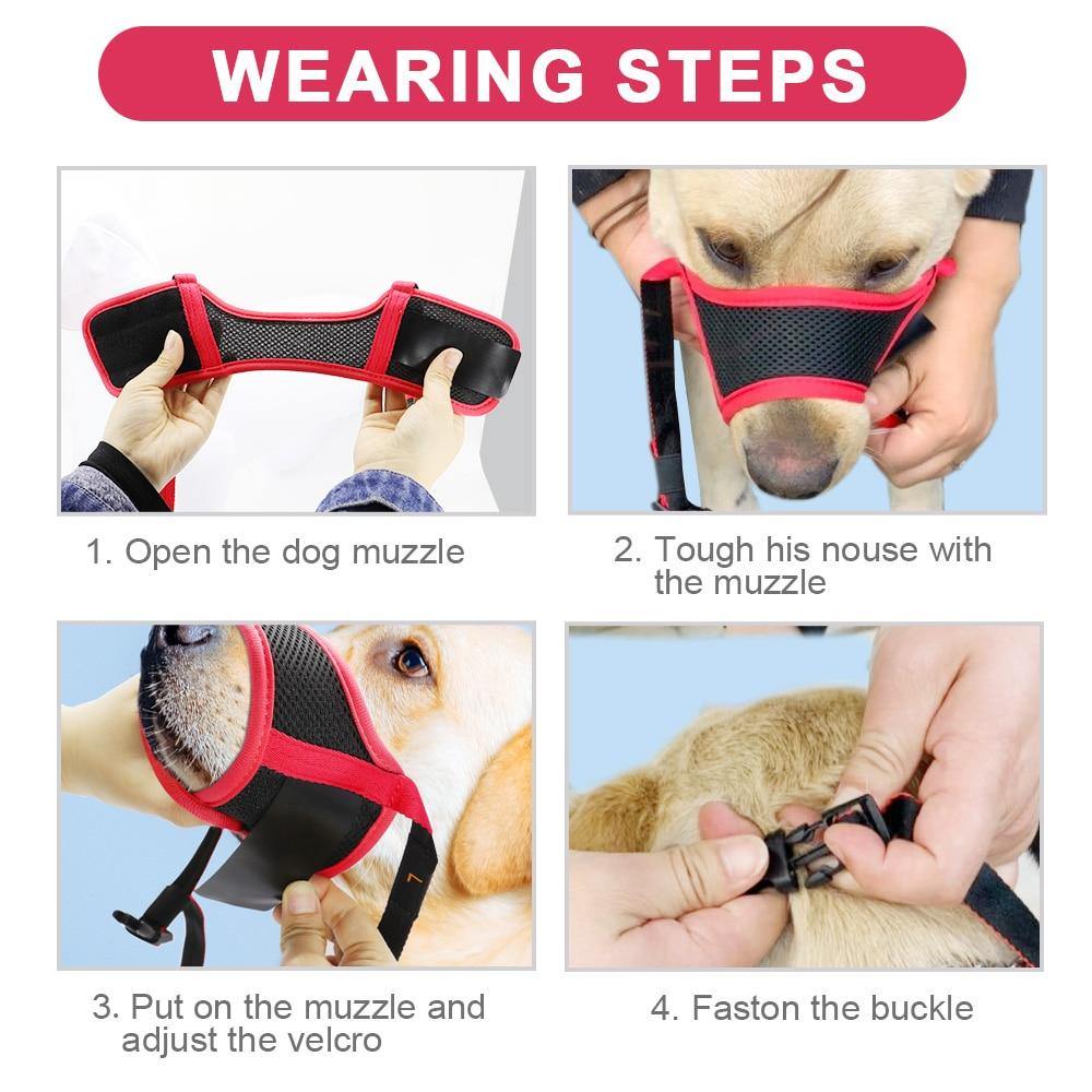 Mesh Nylon Dog Anti-Biting Training Muzzle - Lovepawz
