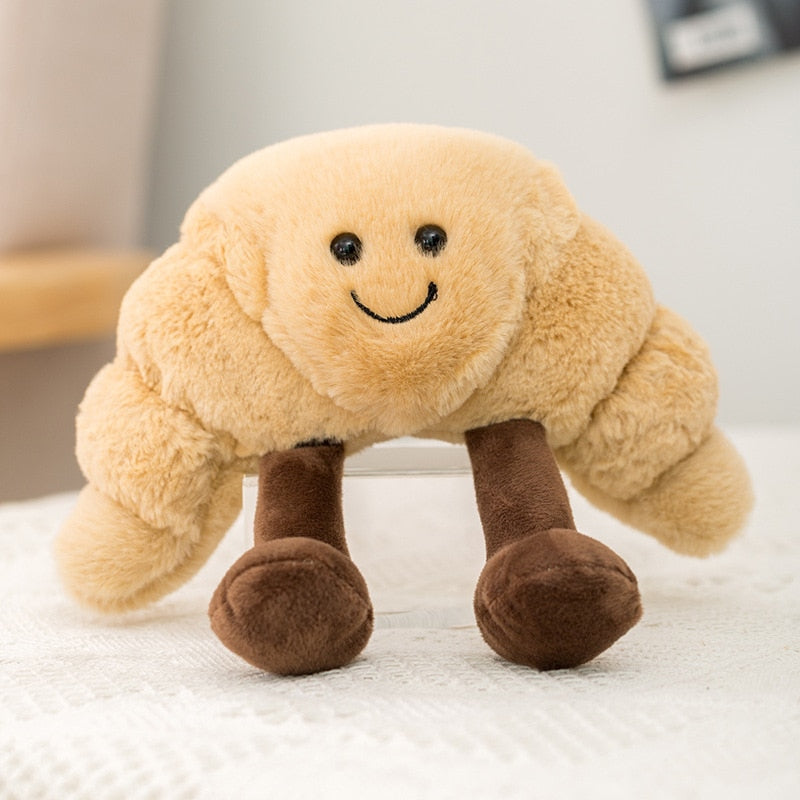 Dog Toy Plush Squeaky Toy Toast Croissant Interactive Pet Cute Toy - Lovepawz