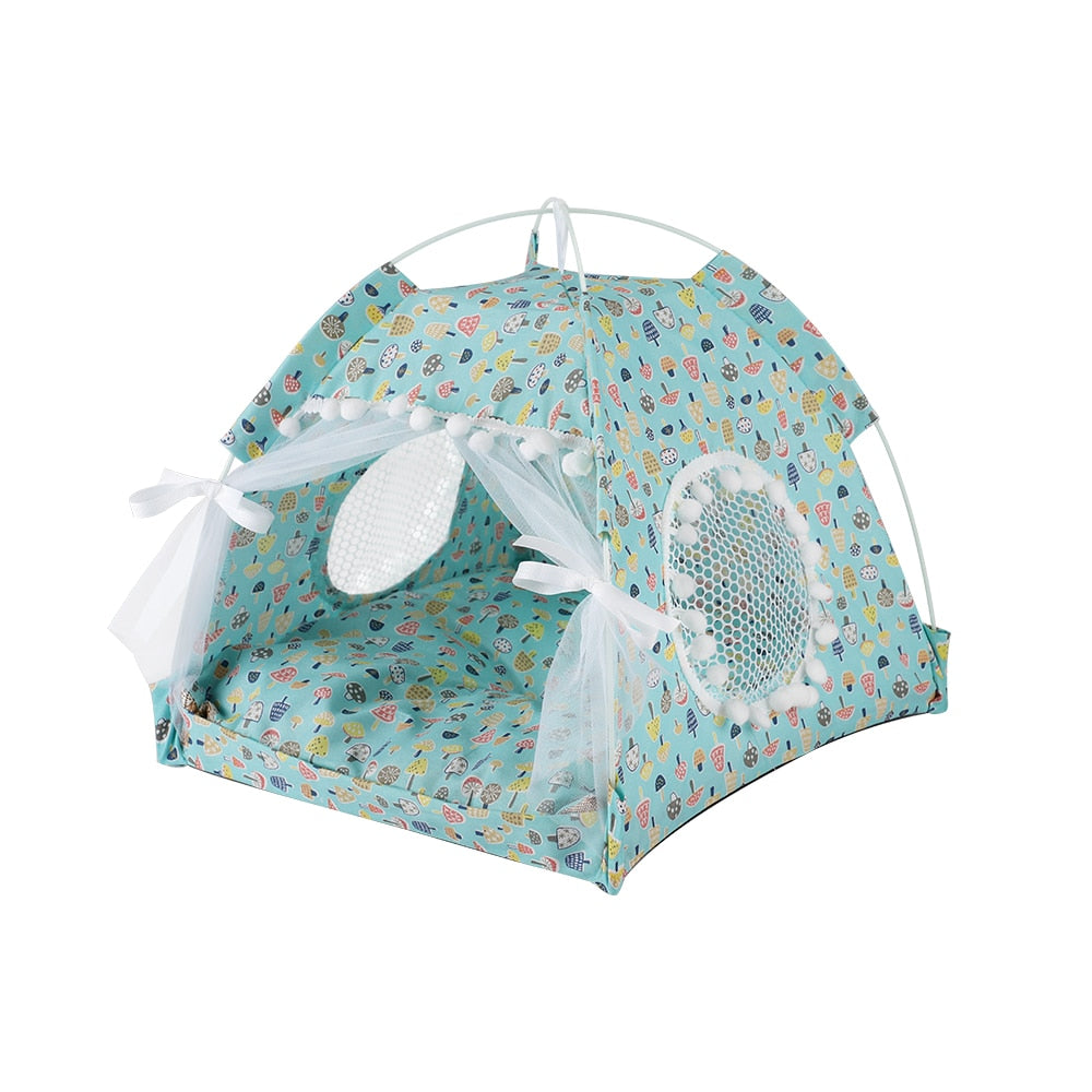 Portable Dog Pet Enclosed Indoor Tent House Bed - Lovepawz
