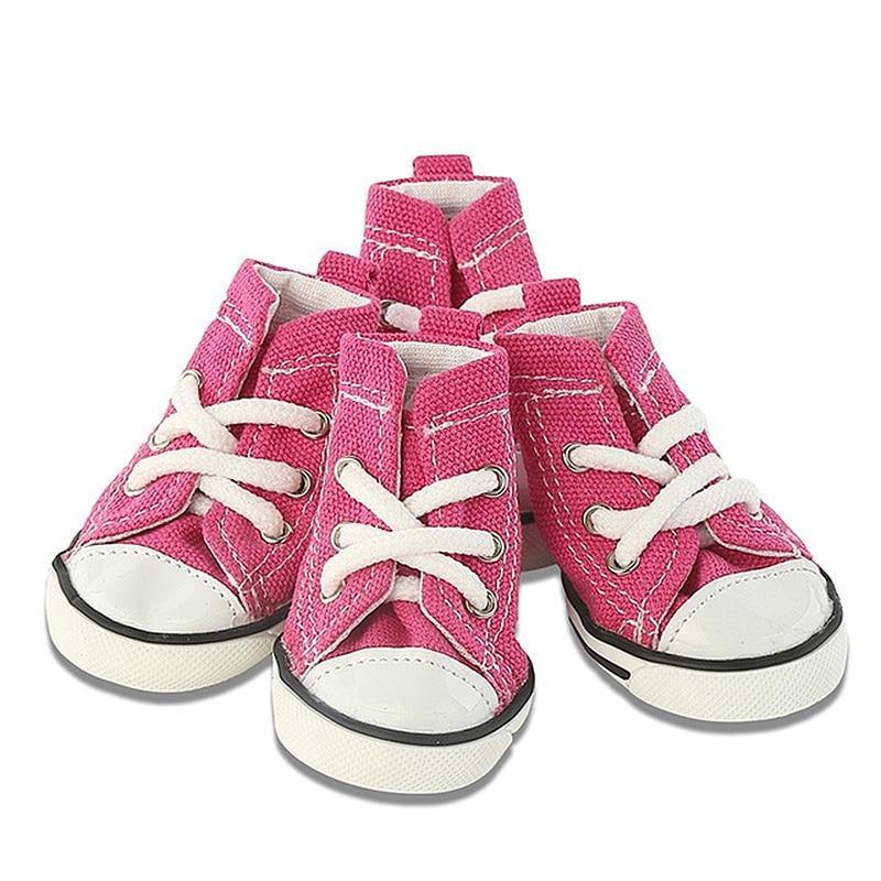 Denim Laces Dog Puppy Sneaker Canvas Shoes - Lovepawz