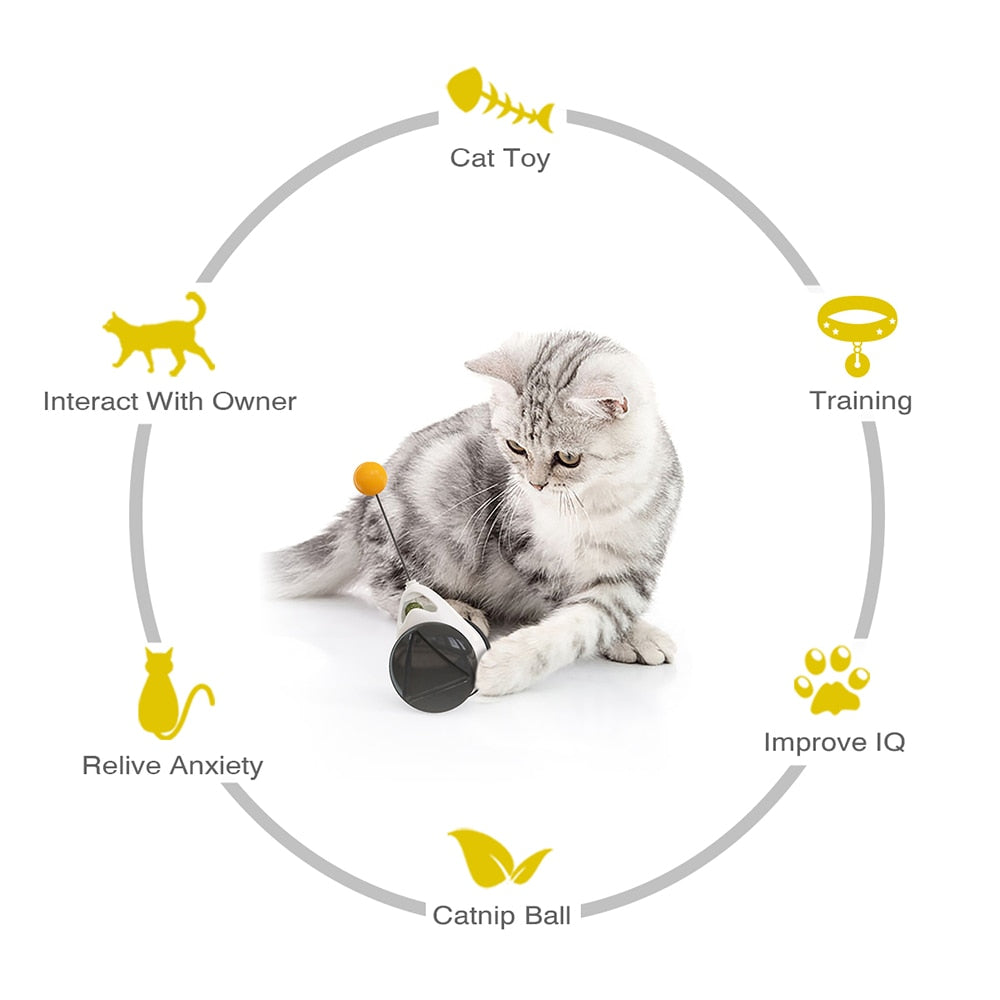 Tumbler Swing Toys for Cats Kitten Interactive Balance Cat Chasing Toy - Lovepawz